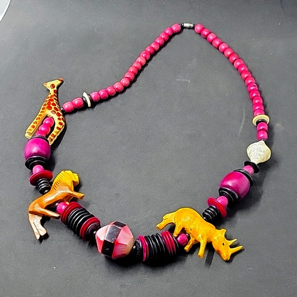 Beautiful Handmade wood necklace